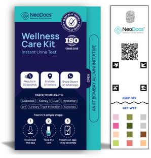 Neodocs Wellness Urine Test Kits | Results in 30 Seconds| Track 10+ Parameters Ph Test Strip