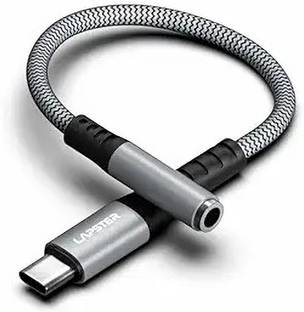 Lapster Black & Grey Type C To 3.5 Mm Audio Jack Connector With Dac Headphone Converter Phone Converter