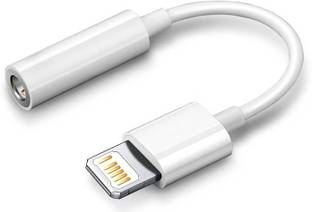 Velmi White Compact Lightning to 3.5mm Adapter – Connect Earphones or AUX Audio Phone Converter