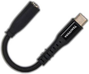 TEXOVERA Black Type C to 3.5 mm Audio Jack Connector With DSC Chip For P3 Ultra 5G Phone Converter