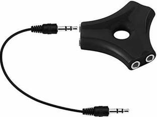 Iris Grape Black ® 6 Way Triangular Shape 3.5mm Jack Multi Headphone Earphone Audio Splitter Phone Converter