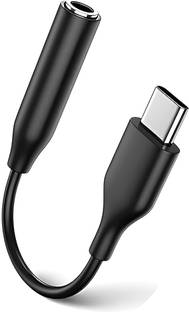 nikolve Black Type C to 3.5mm Audio Jack Connector, Headphone Converter for All Type C Devices Phone Converter