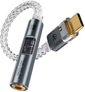 AUDIOCULAR Grey SPARK CX31993 Type C to 3.5mm Hi-Res Portable DAC, Connector Phone Converter