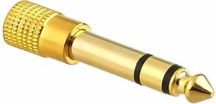 Ever Forever Golden 6.35mm Male to 3.5mm Female Plug Stereo Audio Jack Phone Converter