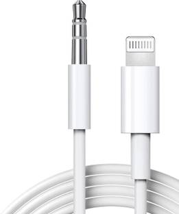 SANNO WORLD White Aux Cord for iPhone, 3.3ft Lightning to 3.5 mm Headphone Jack Adapter Phone Converter