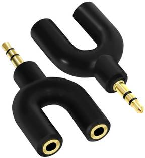 STORITE Black 3.5 mm Audio Stereo Adapter Phone Converter