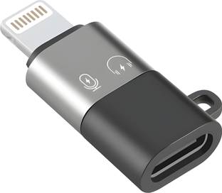 nikolve Grey Type C Female to Lightning Male OTG Adapter for All IOS Devices Phone Converter