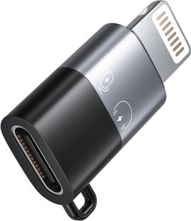 UBRONIK Grey Connector Type C Female to iPhone Lightning Male Adapter OTG Phone Converter