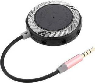 Iris Grape Black ® 3.5MM Jack 9-Way Multi Earphone Headphone Mike Splitter Phone Laptop Audio Phone Converter