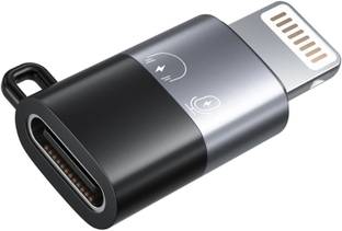 UBRONIK Grey OTG Type C Female Adapter iPhone to Lightning Male Connector Phone Converter