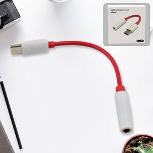 Oblivion Red USB Type-C to Headphone Jack Adapter – Audio Connector Cable Phone Converter