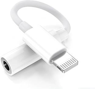 nikolve White Lightning to 3.5mm Headphone Audio Jack Convertor for All Devices Phone Converter