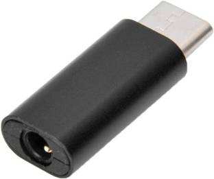 KAELAN Black Type C to 3.5 mm Jack Audio Connector with Headphones Jack Black Phone Converter