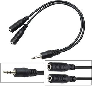 STORITE Black 3.5mm Speaker/headphone Splitter Phone Converter