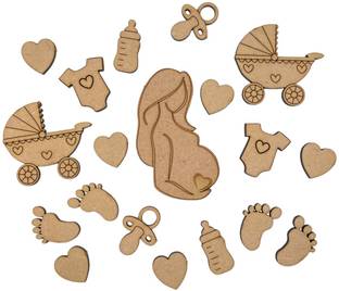 Haoser Baby Shower Decoration Items - 17 Pcs Baby Shower Decorations Photo Booth Board