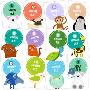 Wobbox Baby Monthly Age Milestone Card Greeting Card