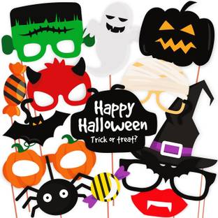 Wobbox Halloween Party Prop Photo Booth Props , Halloween Decorations items Photo Booth Board