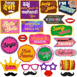 ZYOZI Wedding Photo Booth Props - 24 Designs, Photo Booth Props Wedding, Photo Booth Board