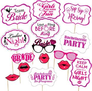 ZYOZI Bachelorette Party Photo Booth Props / Bachelorette Party Supplies / Miss to Mrs Banner Photo Booth / Bachelorette Party Props / Bride to Be Party Decoration (Set of 15 ) Photo Booth Board
