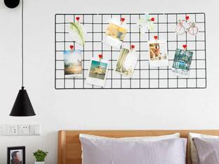 PIKIFY DIY Steel Grid Photo Frame for Wall Grid, Clip Holder Multi Functional Creative