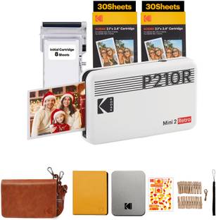 KODAK Mini 2 Retro 2.1" X 3.4" (60 Sheet Bundle, Carry case, accessory Bundle) Photo Printer