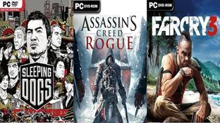 Sleeping Dogs, Assassins Creed Rogue, Farcry 3 Top Three Game Combo (OS : 64 Bit Only) (Offline Only) (Regular)