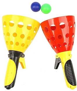 HK Toys Catcher Click and Catch Twin Ball Game Indoor Outdoor Toy Set, Pop & Catch Play