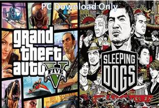 Gta 5 and Sleeping Dogs Top Two Game Combo (Offline Only) (No DVD) (Regular)