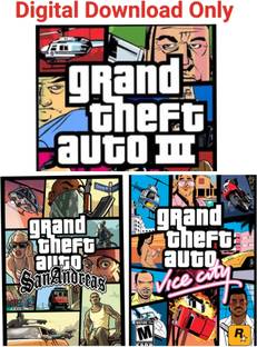 2Cap San Andreas, Vice City & Gta 3 HD Edition Pc Game Link Combo (Offline only) (No CD/DVD/Code) (Complete Games)