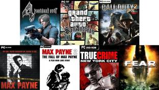 Resident Evil 4, Sanandreas, Call of Duty 2, Max Payne 1, Max Payne 2, True Crime, Fear Total 7 Game Combo (Offline Only) (Regular)