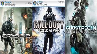 Crysis 2, Call of Duty World At War, Ghost Recon: Future Soldier Top Three Game Combo (Offline Only) (Regular)