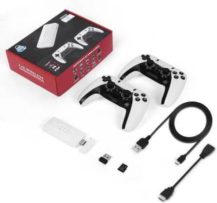 HGWORLD M22 Retro Game Stick Console with 2.4G Dual 2 Player Video Games For TV Wireless Gamepad Gaming Console for TV Video Game for Kids (Best Gift & Fun) All Ages 64 GB with 50+ Emulator, Full HD HDMI Output, TV Game Set, Sup Game Box , Mini Video Game Hand TV (Black, Game Box, Remote Hand Video Game for Kids,Loved by Fans of Console Gaming PS2 PlayStation 2 , PS3 PlayStation 3, PS4 PlayStation 4, Mini PlayStation 5 PS5,PS1,PSP,PVP,PS VITA, Xbox Series X, Nintendo Switch 2) (InBuilt with 30000+Videogame like Call of Duty,NFS Most Wanted,Tekken 3)