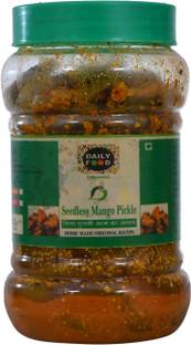 Daily Food Seedless Mango Pickle Bina Guthli Aam Ka Achar Made in Very Less Oil - 800 gm Mango Pickle
