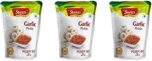 SWAD Distinctly Different and Delicious Garlic Pickle/ Lahsun Achar | Pack of 3 | 200g Each Garlic Pickle