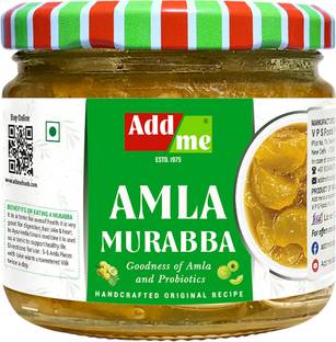 Add me Seedless Dry Fine Quality Without Sugar Syrup Glass Jar Amla Murabba