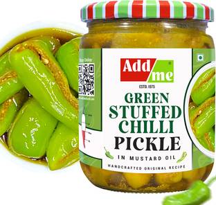 Add me Homemade Stuffed Green Chilli Pickle 500gm Rajasthani Hari mirch ka achar Pickles Green Chilli Pickle