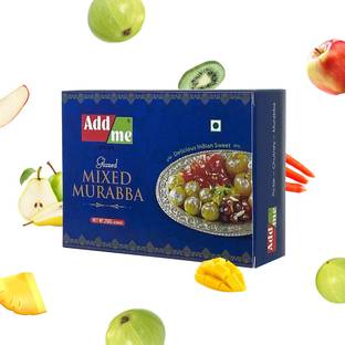 Add me Fruit Sweets Dry Mixed Murabba Festival Gift Pack with Kesar & Elaichi (250Gm) with Amla, Apple, Pineapple, pear, Carrot, Mango in a Single Pack Amla Murabba