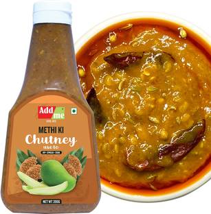 Add me Methi Dana Chutney 390G Spicy Hing achar Marinade chatni Squeeze Bottle Mango Pickle