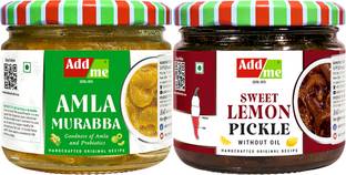 Add me Seed less Dry Amla murabba 300g & Lemon Pickle 350gm combo pack Amla, Lemon Pickle