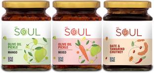 SOUL Mango Pickle Mix Pickle Date & Tamarind Chutney Mixed Pickle