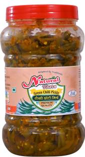 Natural Taste Green Chilli Pickle Teekhi Choti Mirch Ka Achar in Very Less Oil (800 g) Green Chilli Pickle