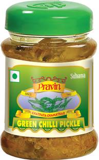 pravin Green Chilli Pickle / Achar 200g Jar - Pack of 2 Green Chilli Pickle