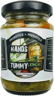 Hands on Tummy Green Kimchi - Probiotic Cabbage, Carrot, Radish Pickle