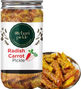 ACHARI PICKLES Carrot Radish Pickle, Home Made, Gajar Mooli ka Achar 400 GM Radish Pickle