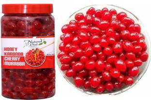 Natural Diet Karonda Red Cherry Murabba Glazed Candied Karonda Cherry Ka Murabba (900 gm) Red Berry Murabba