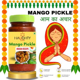 NaughtyCare Homemade Hing Wala Kacche Aam ka Achar/Hing ki Achari Pickle Mango Pickle