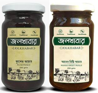 JOLKHABAR Kul er Achar - Aam er Misti Achar 500 gms Combo Pack Kul, Mango Pickle