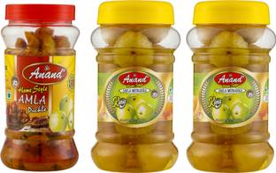 ANAND Home Made Amla Pickle and Amla Pickle Combo (400x1 + 500x2 Grams Each) Amla, Amla Murabba