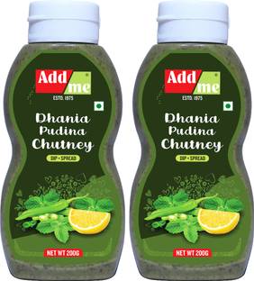 Add me Pudina Chutney 210gm Pack of 2 Classic Indian Mint Sauce pani Puri bhelpuri chutney Pudina Pickle