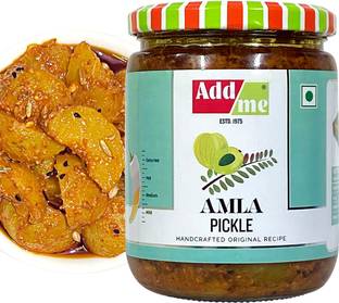 Add me Home Made Amla Pickle Seedless Amla Ka Achar- 500gm Glass Jar Amla Pickle